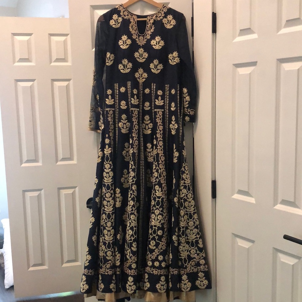 Stunning Navy Blue Indian Gown